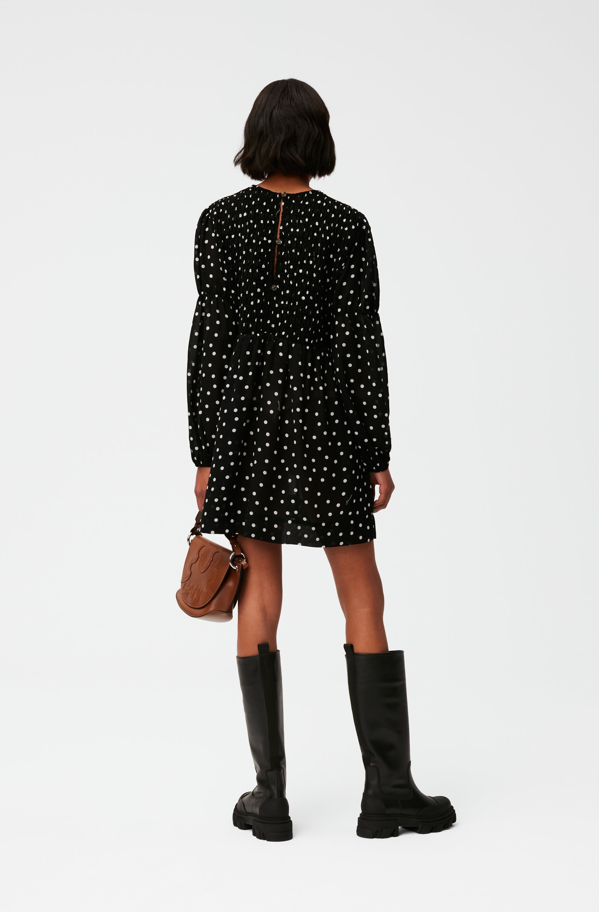 Robe courte imprimée - Black