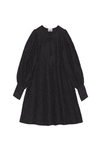 Robe courte organza en jacquard - Black
