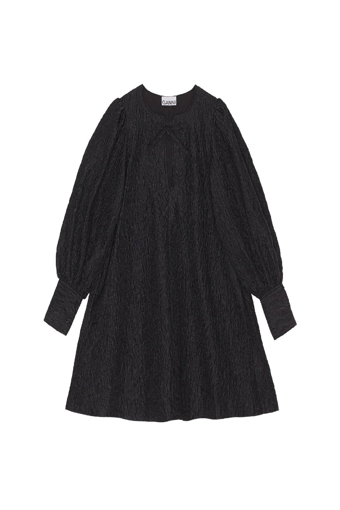Robe courte organza en jacquard - Black
