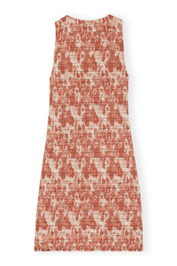 Robe courte smockée et fluide en satin - Marsala