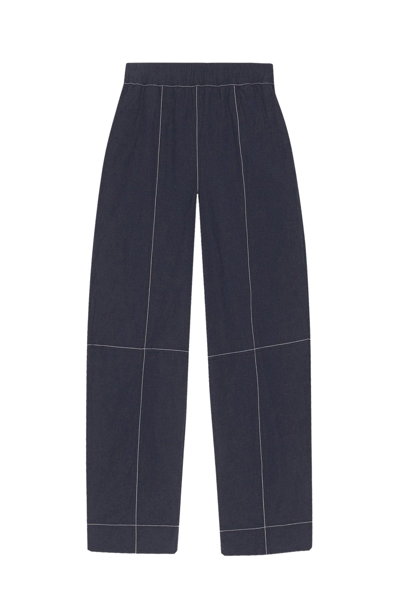 Cotton crepe elasticated trousers - Sky Captain