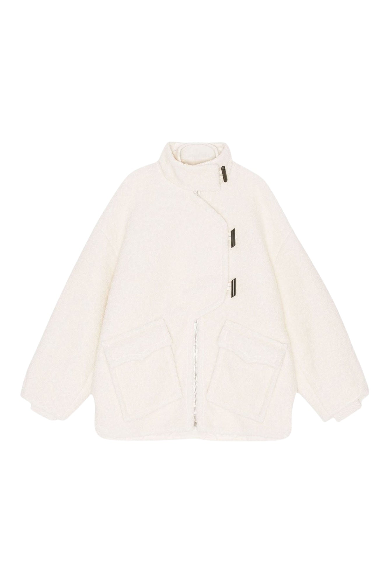 Veste bouclette en laine - Egret
