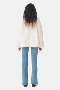 Veste bouclette en laine - Egret