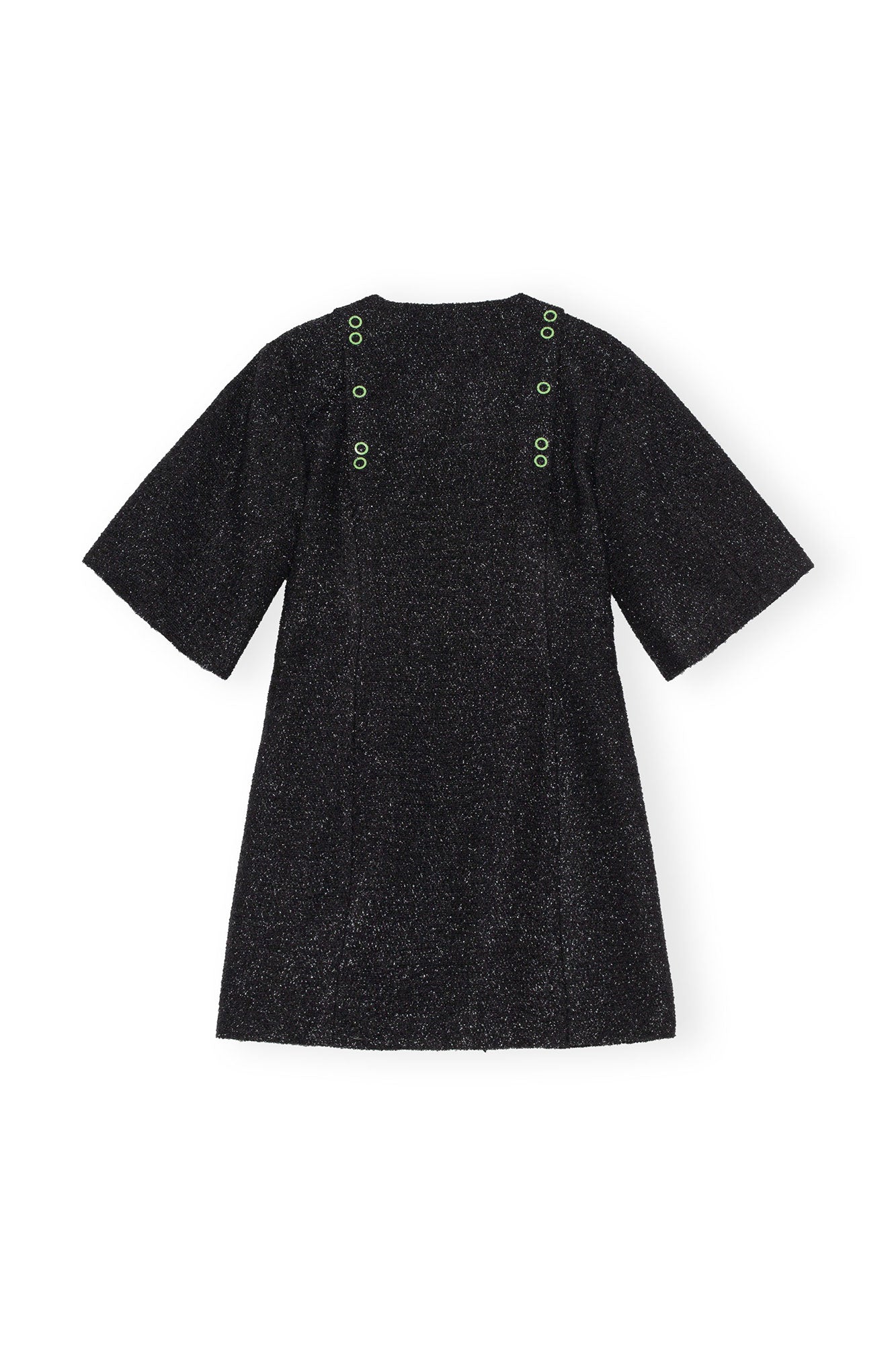 Robe courte scintillante en laine mélangée - Black
