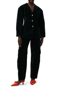Blazer ajusté à boutons - Black