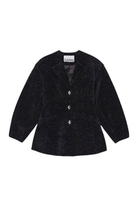 Blazer ajusté à boutons - Black