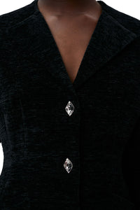Blazer ajusté à boutons - Black