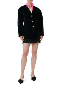 Blazer ajusté à boutons - Black