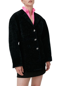 Blazer ajusté à boutons - Black
