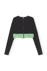 Blouse en taffetas mélangé - Black
