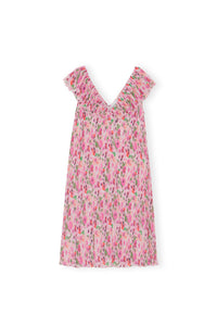 Robe courte en georgette plissée - Sugar Plum