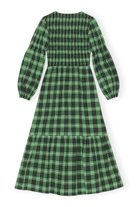 Robe longue à col rond et carreaux - Peapod