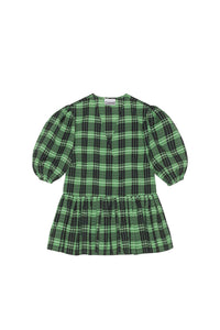 Blouse cache cœur à carreaux en crêpe - Peapod