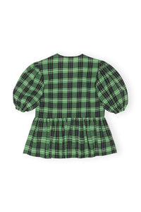 Blouse cache cœur à carreaux en crêpe - Peapod