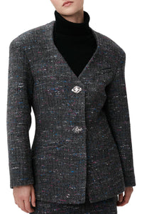 Blazer ajusté en laine - Phantom