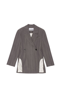Fluid striped blazer - Black Stripes