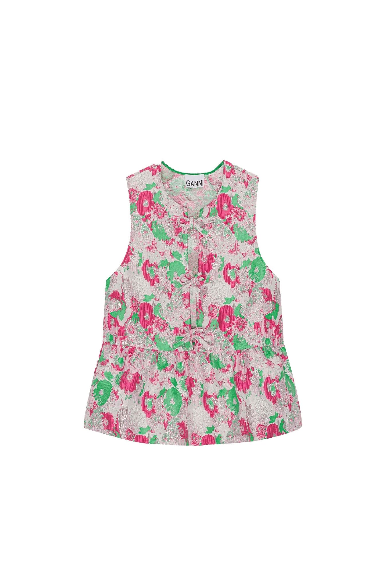 Blouse à rubans 3D en jacquard - Sugar Plum