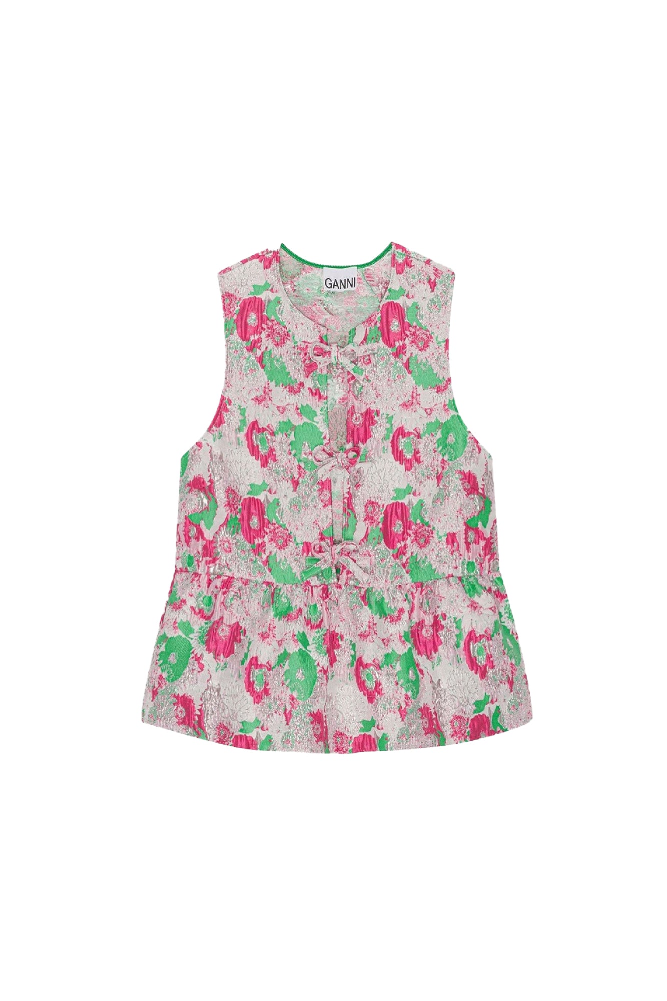 3D jacquard ribbon blouse - Sugar Plum