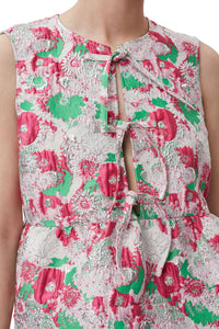 Blouse à rubans 3D en jacquard - Sugar Plum