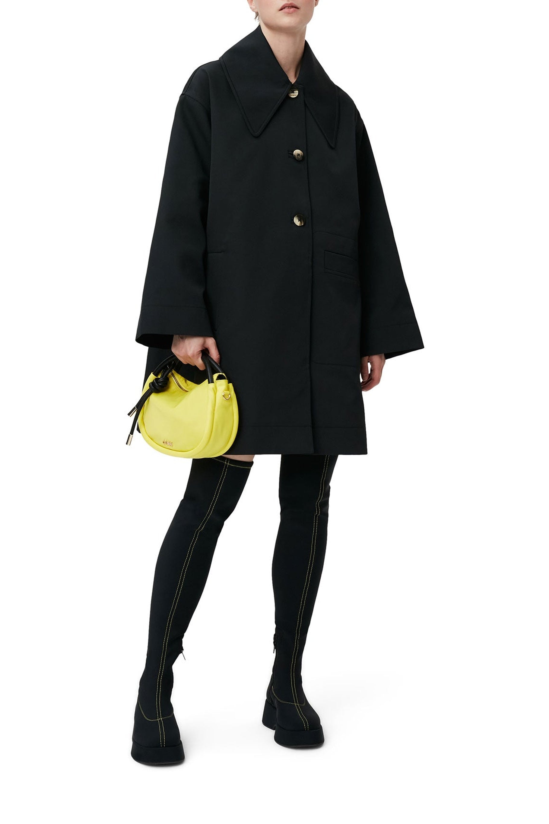 Veste midi oversize - Black