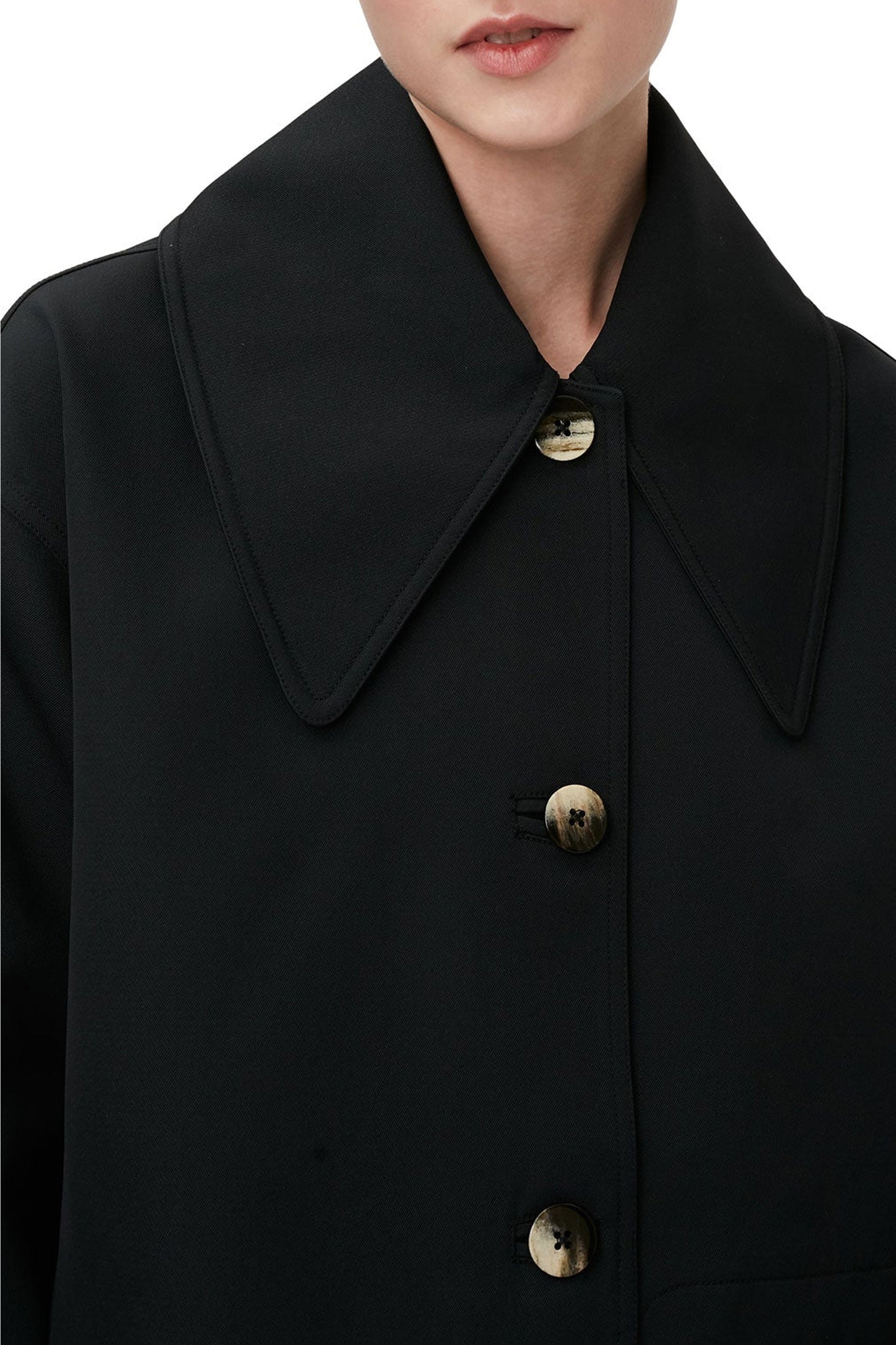 Veste midi oversize - Black