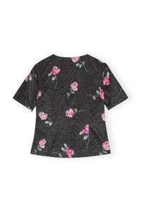 Blouse fluide en satin - Black