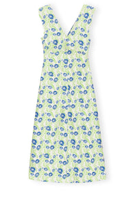Robe longue à col ondulé 3D en jacquard - Oyster Gray