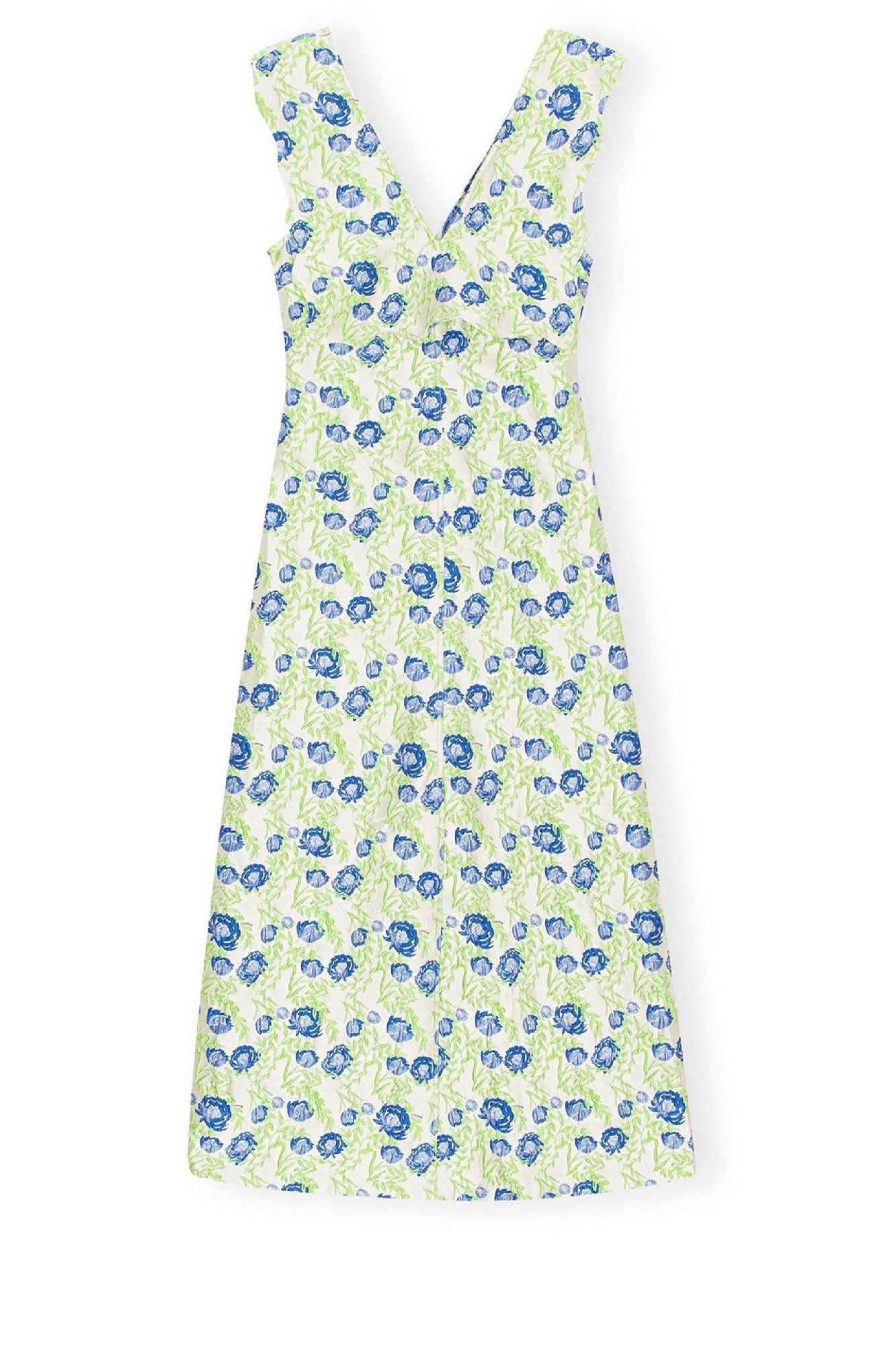 Robe longue à col ondulé 3D en jacquard - Oyster Gray