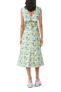 Robe longue à col ondulé 3D en jacquard - Oyster Gray
