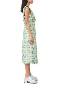 Robe longue à col ondulé 3D en jacquard - Oyster Gray