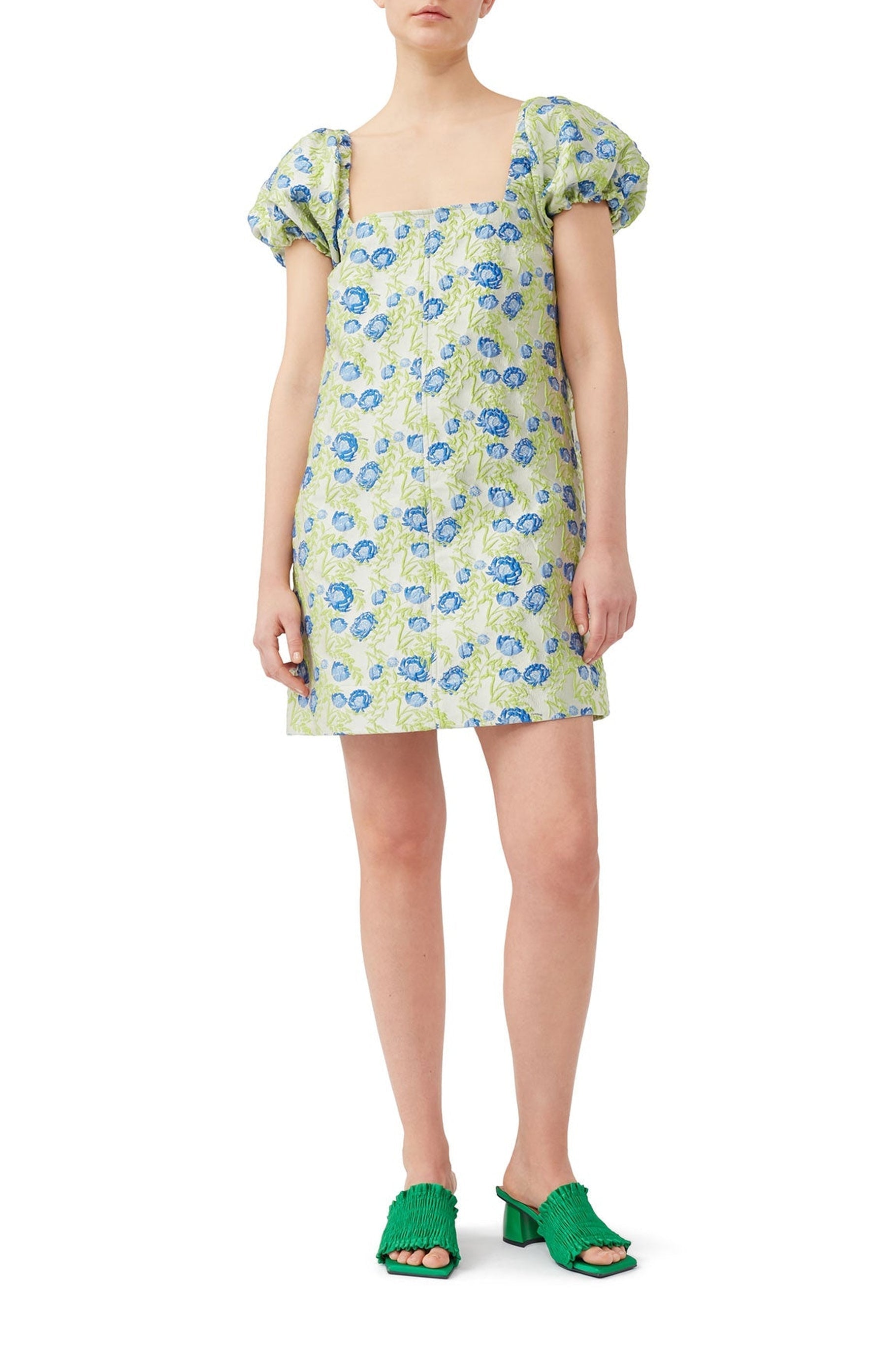 Robe courte 3D en jacquard - Oyster Gray
