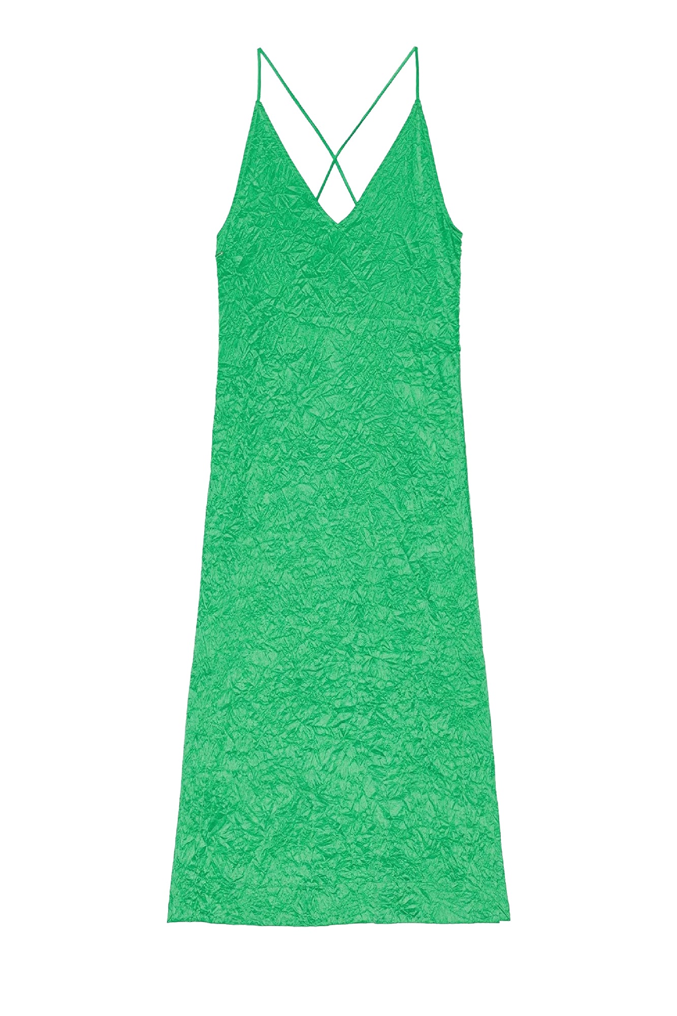 Robe fluide en satin - Bright Green