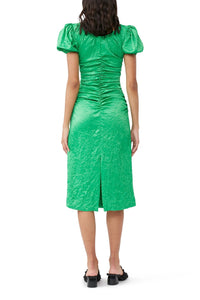 Robe midi fluide en satin - Bright Green