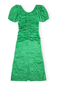 Robe midi fluide en satin - Bright Green