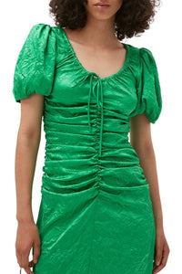 Robe midi fluide en satin - Bright Green