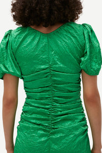 Robe midi fluide en satin - Bright Green
