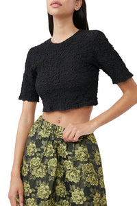 Floral jacquard long skirt - Lemon Zest