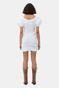 Robe courte en coton - Bright White