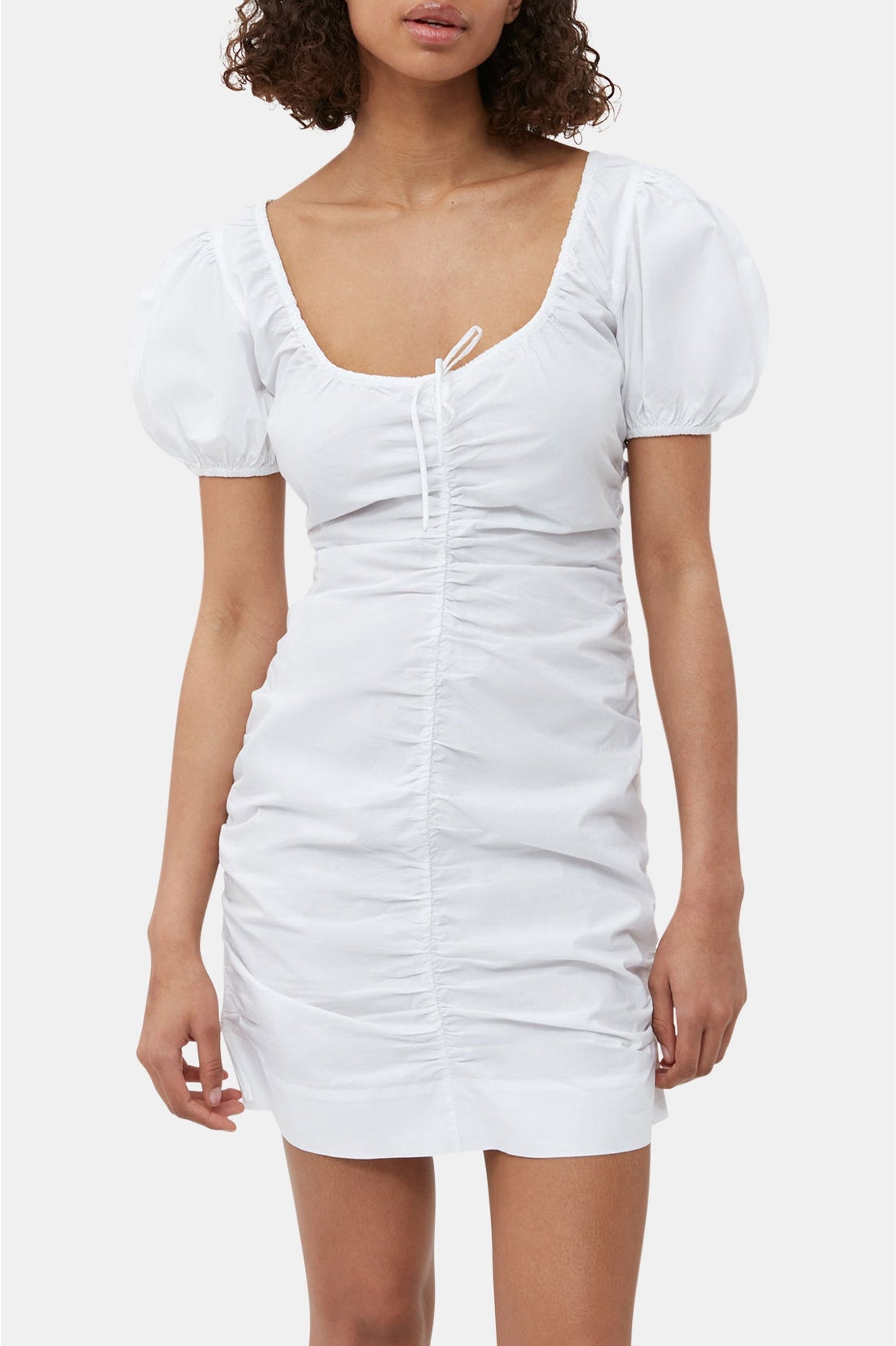 Robe courte en coton - Bright White