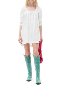 Robe courte à col carré - Bright White