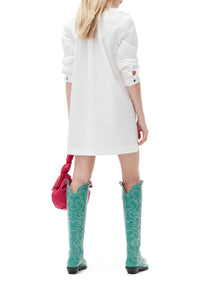 Robe courte à col carré - Bright White