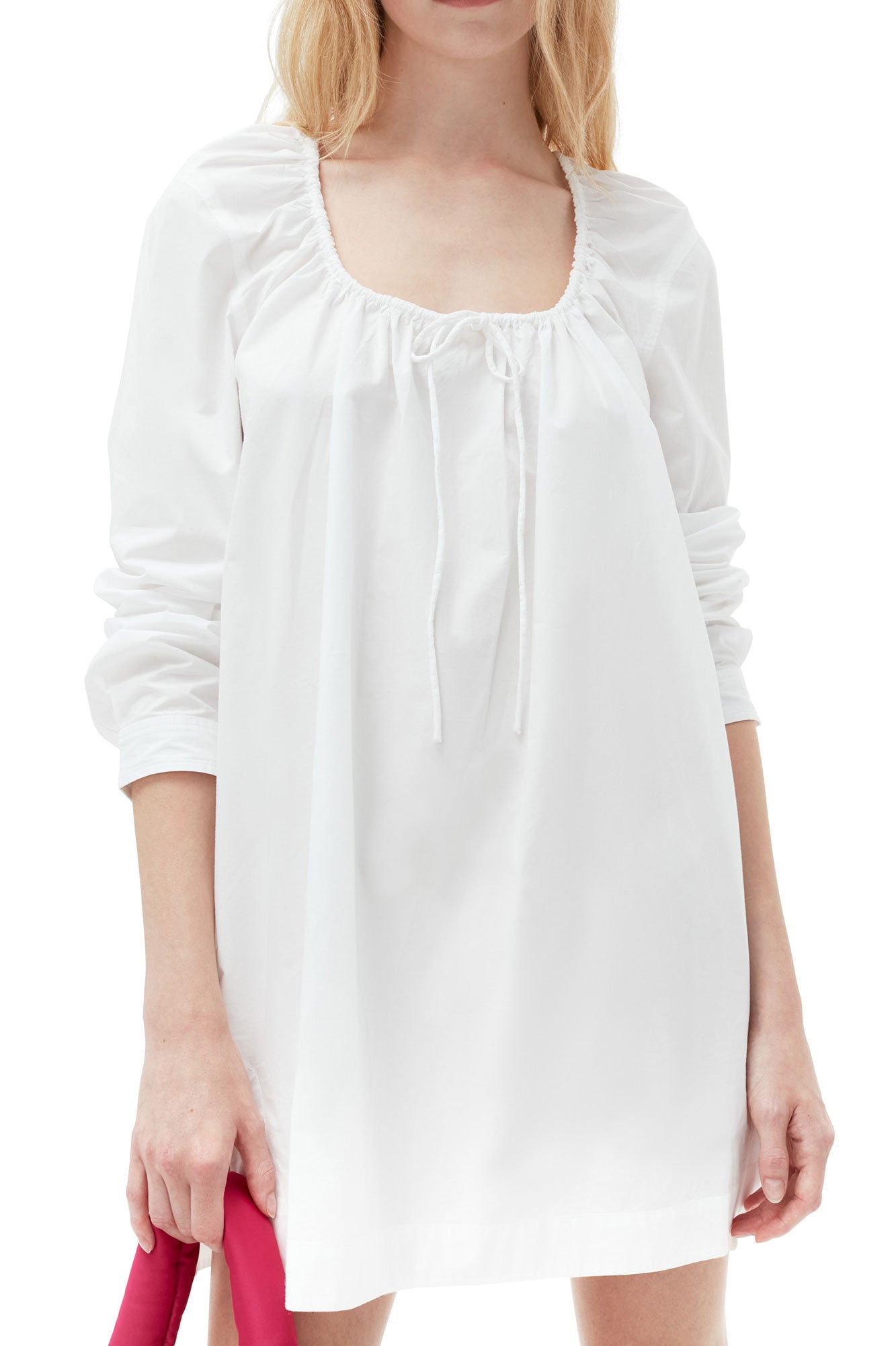Robe courte à col carré - Bright White