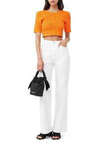 Top court smocké - Vibrant Orange