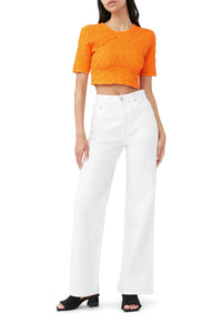 Top court smocké - Vibrant Orange