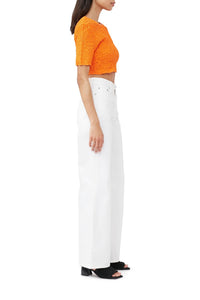 Top court smocké - Vibrant Orange