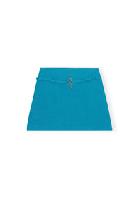Jupe courte en laine - Blue Curacao