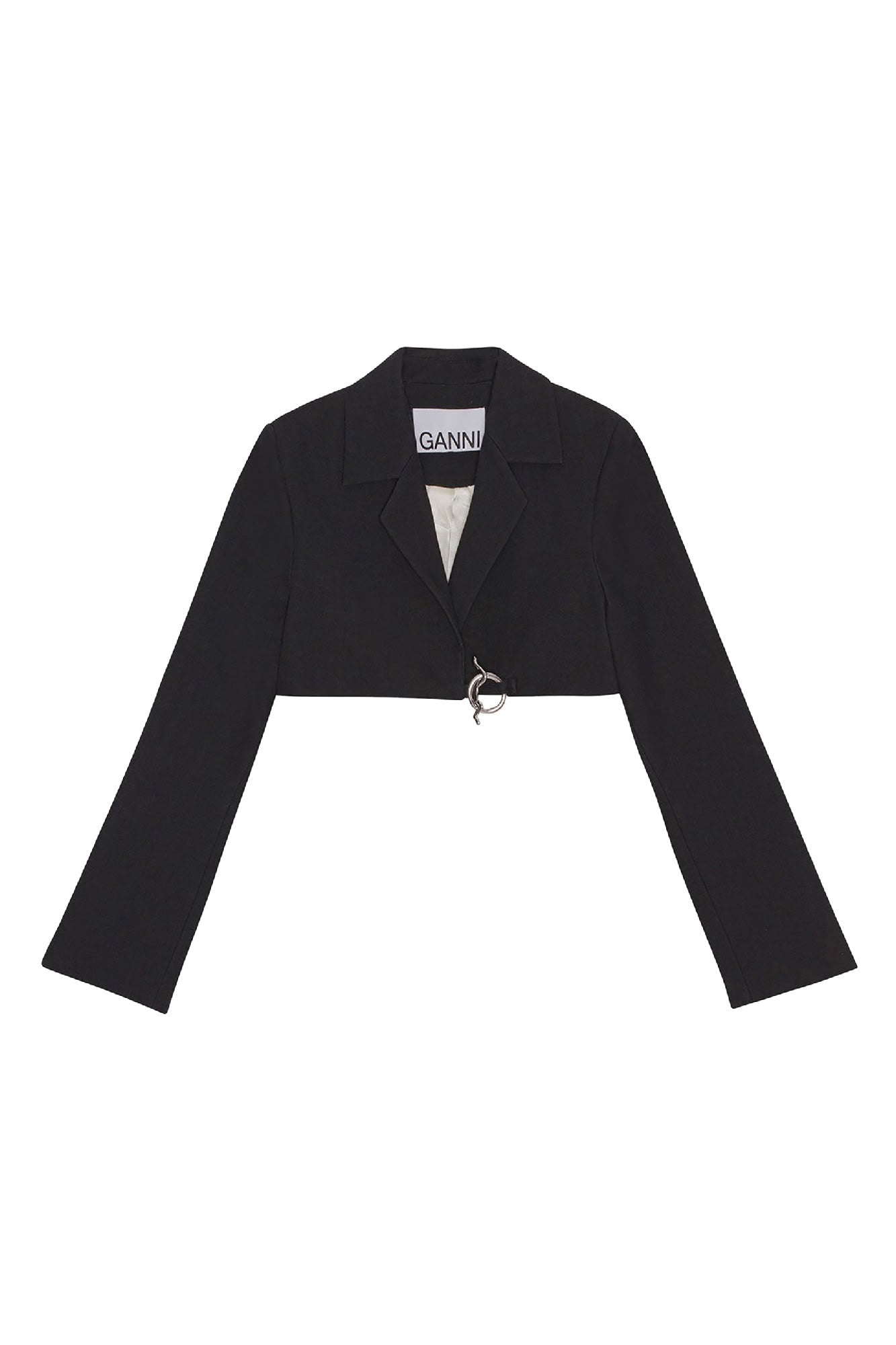 Blazer court en coton - Black