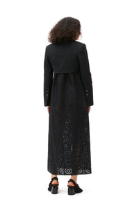 Blazer court en coton - Black