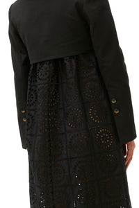 Blazer court en coton - Black