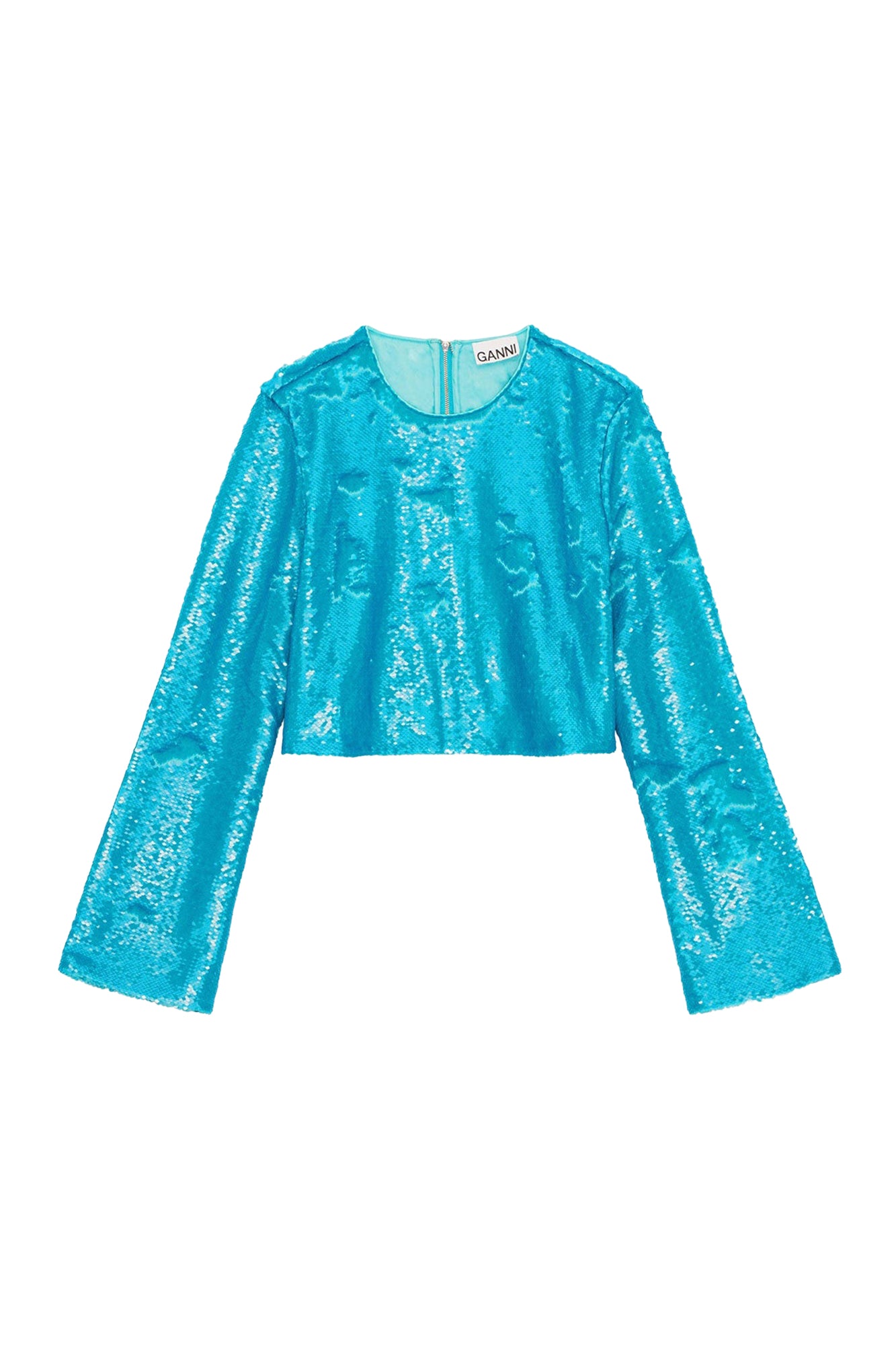 Sequin blouse - Blue Curacao